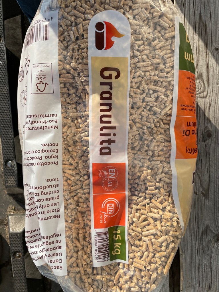 Zijkant zak Granulita houtpellets