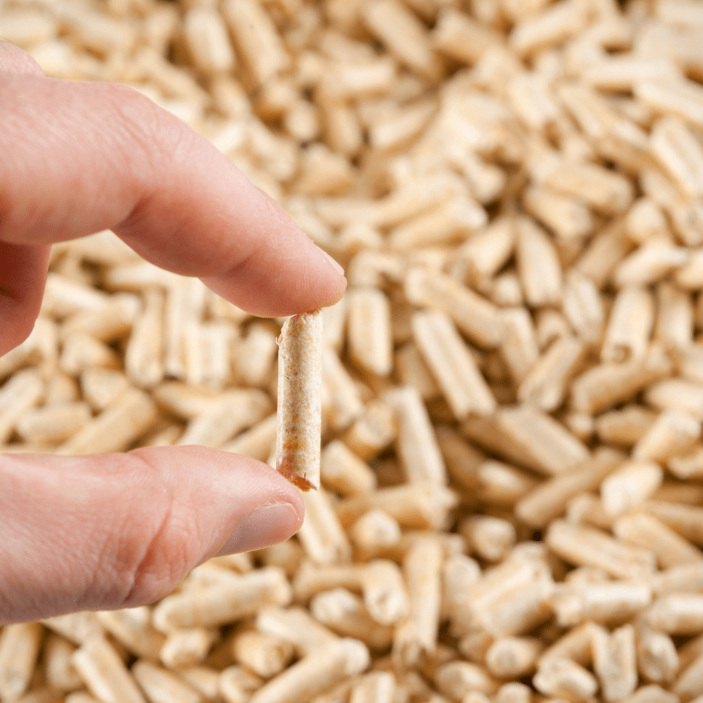 Witte ENplus-A1 houtpellets